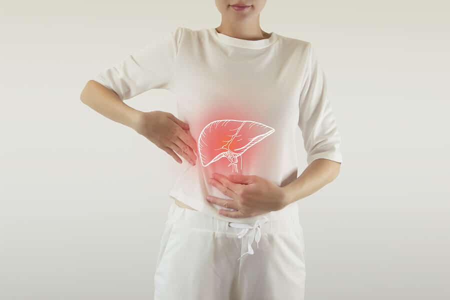A women with liver pain